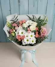 Букет цветов из:  Розы, Лизиантусы и Хризантемы в Тахтамукайском