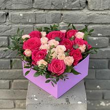 Цветочная композиция из Розы в коробке в Тахтамукайском