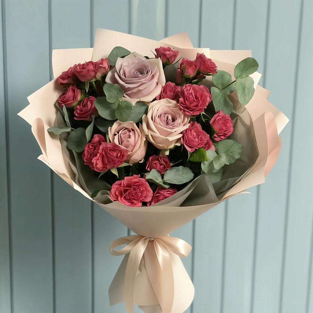 Букет цветов из: Гвоздики и Розы в Тахтамукайском