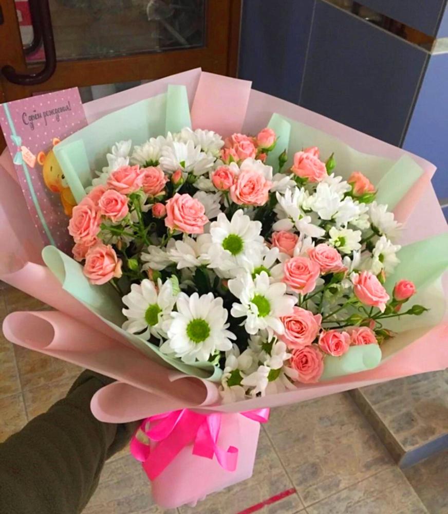 Букет цветов из: Розы и Хризантемы в Тахтамукайском