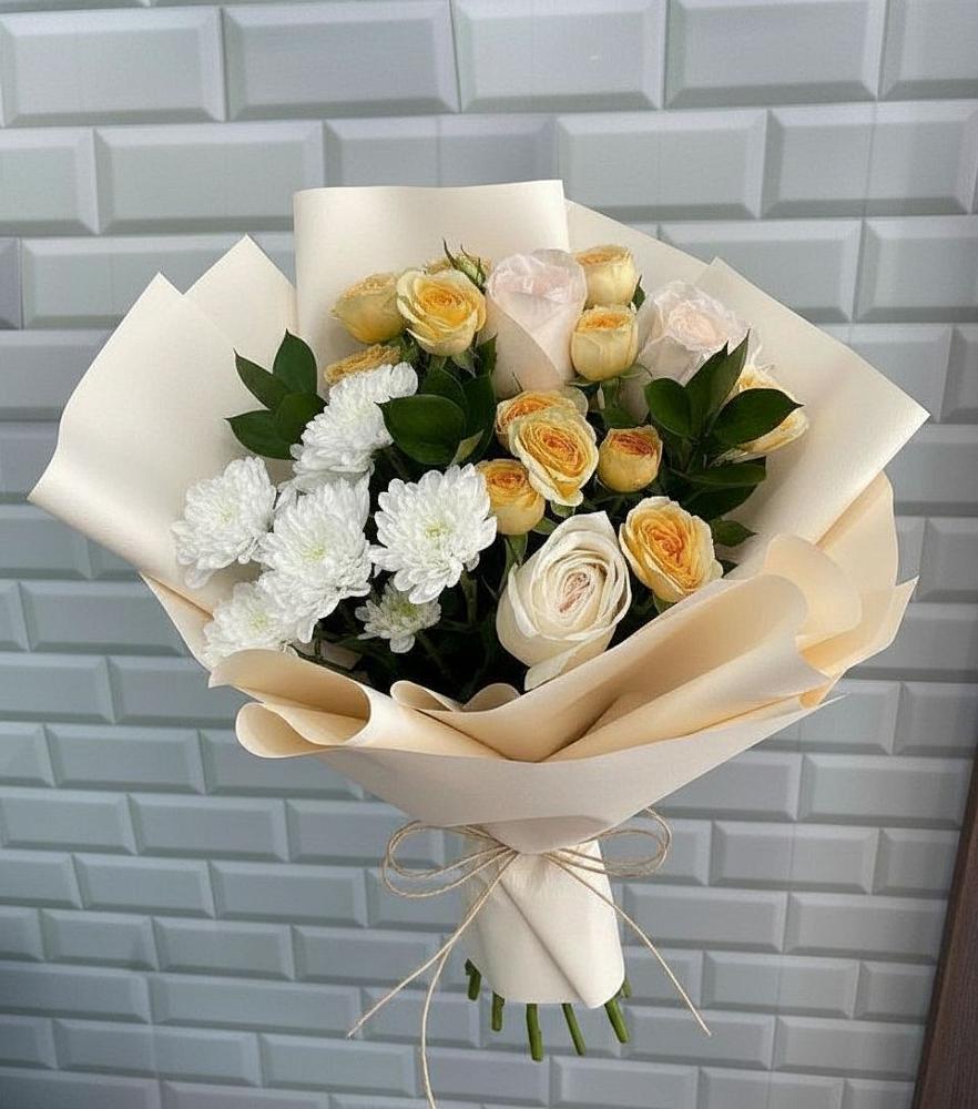 Букет цветов из: Розы и Хризантемы в Тахтамукайском