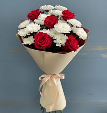 Букет цветов из:  Розы и Хризантемы в Тахтамукайском