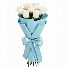 Букет 7 белых роз Проуд в Тахтамукайском