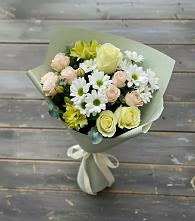 Букет цветов из:  Альстромерии, Розы и Хризантемы в Тахтамукайском