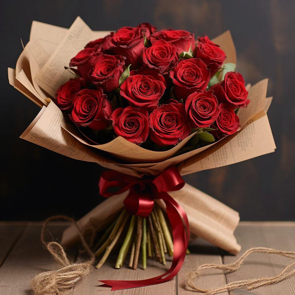 Букет 17 Красных роз Эдлесс Лав в Тахтамукайском