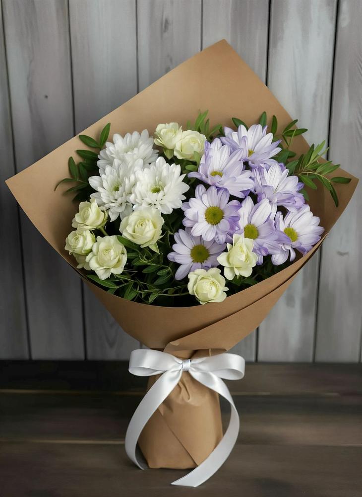 Букет цветов из: Хризантемы и Розы в Тахтамукайском